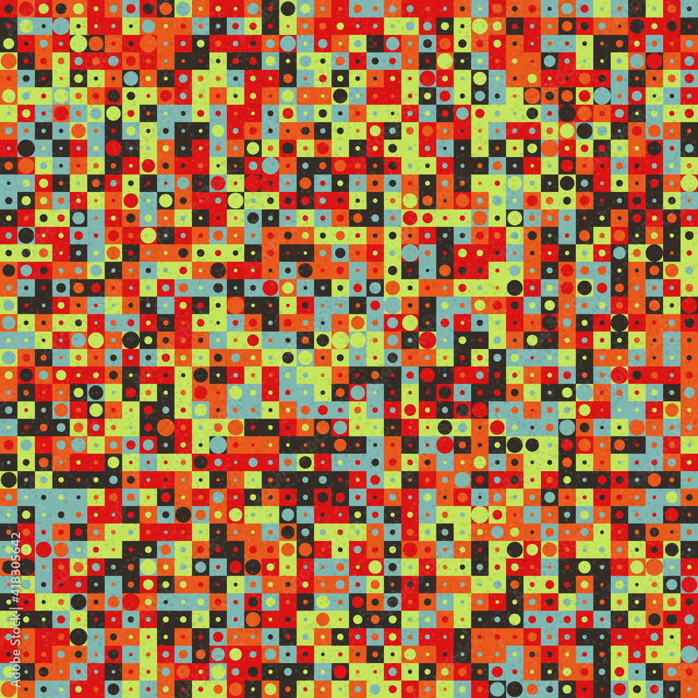 Fototapeta premium Abstract Geometric Pattern generative computational art illustration