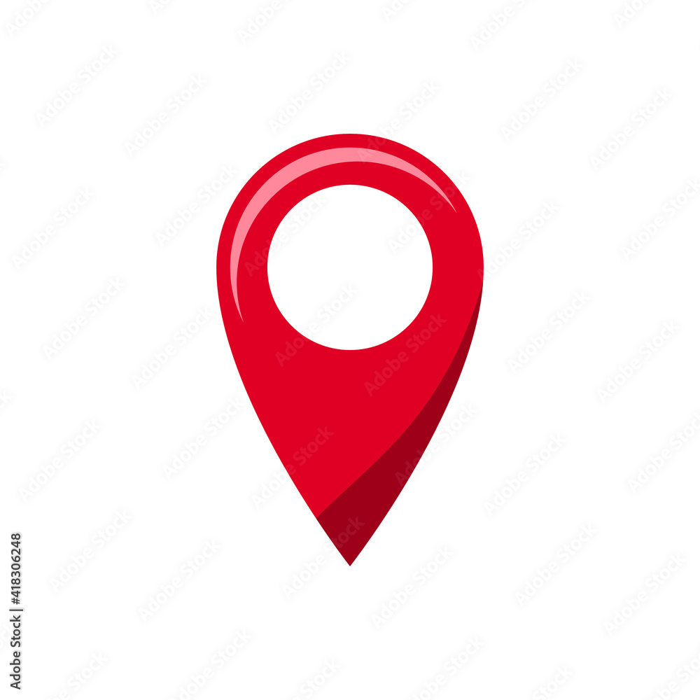 Location symbol. GPS location symbol. Flat design style. Location symbol. GPS location symbol. Flat design style.