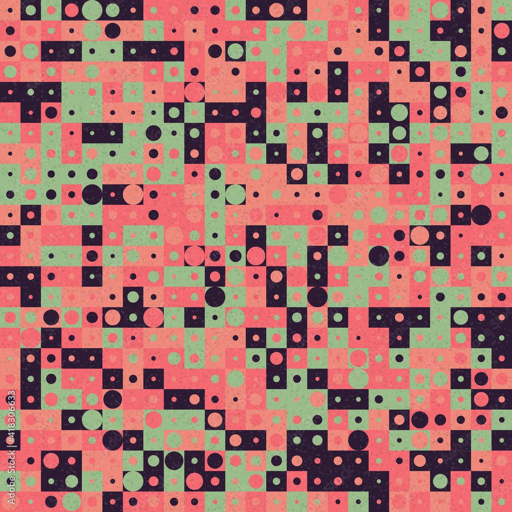 Fototapeta premium Abstract Geometric Pattern generative computational art illustration