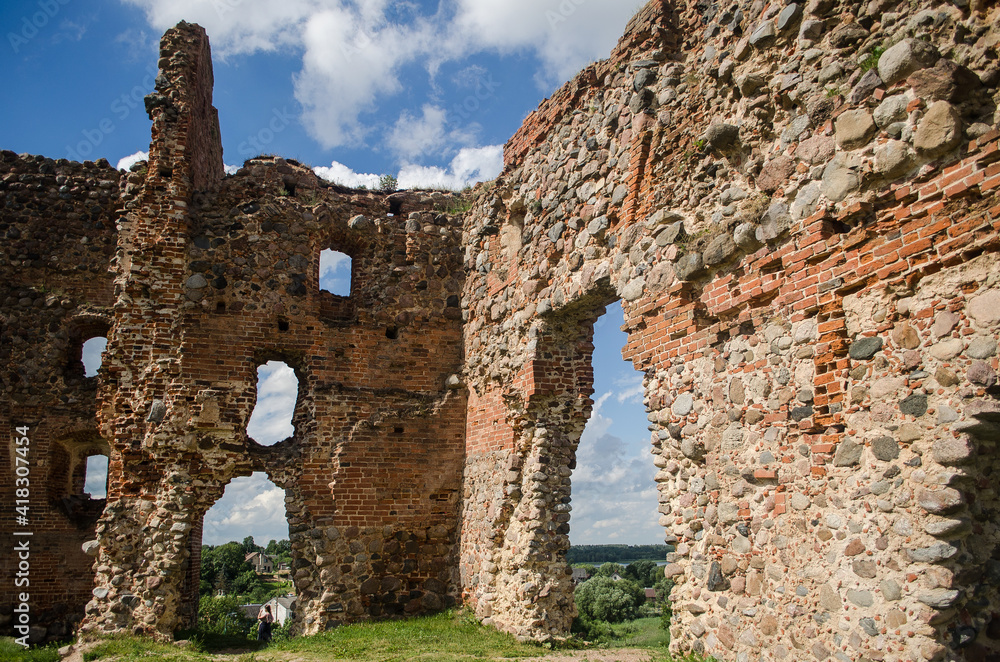 Ludza Medieval Castle Ruins. Ludza, Latvia.