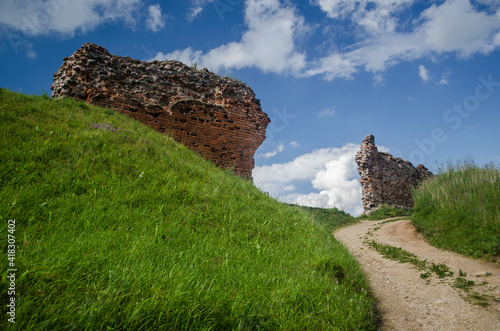 Ludza Medieval Castle Ruins. Ludza, Latvia. photo