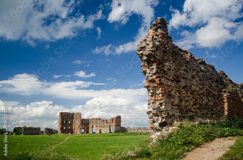 Ludza Medieval Castle Ruins. Ludza, Latvia. photo