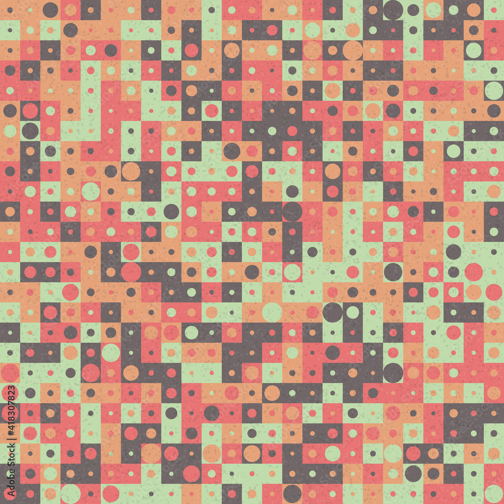 Fototapeta premium Abstract Geometric Pattern generative computational art illustration