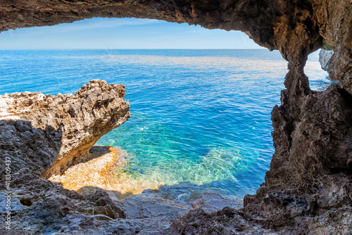 Beautiful Mediterranean sea cliffs coast in Cyprus. © lucky-photo