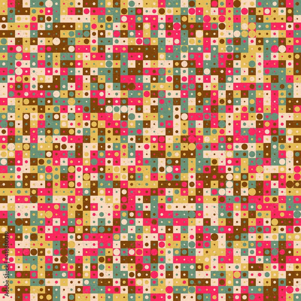 Fototapeta premium Abstract Geometric Pattern generative computational art illustration