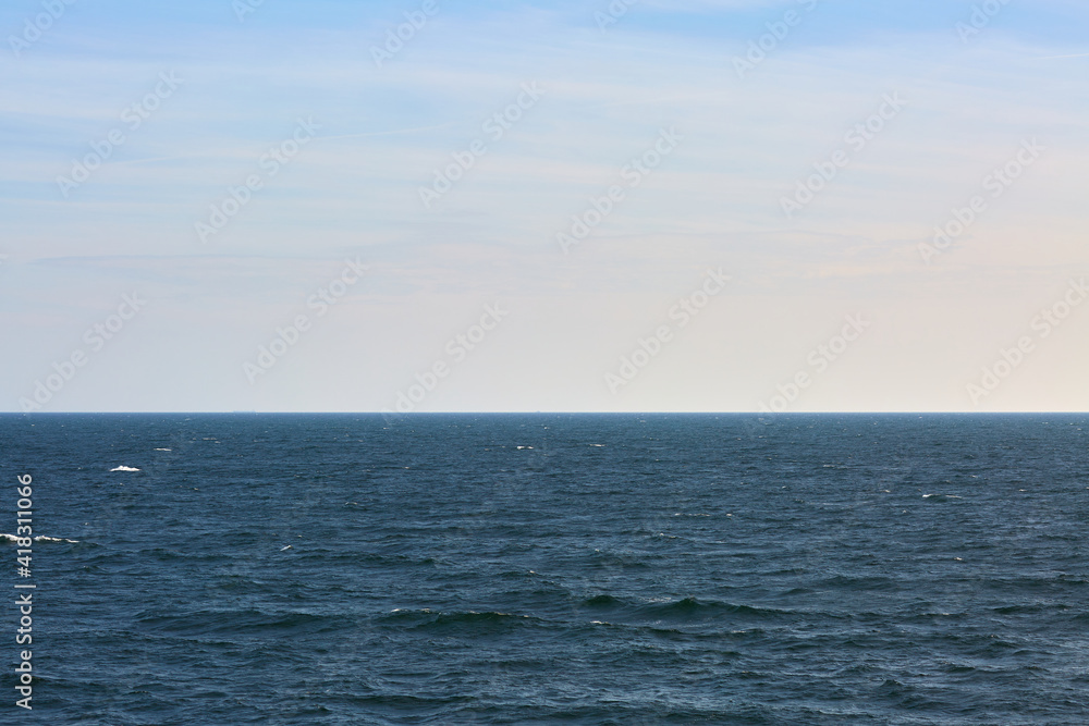 landscape of the blue ocean with clear sky landscape of the blue ocean with clear sky