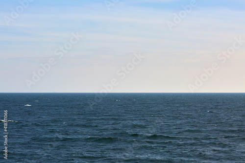 landscape of the blue ocean with clear sky