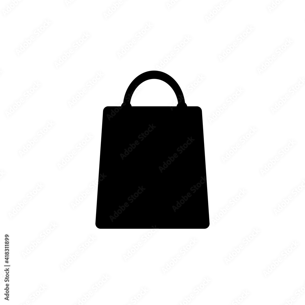 Shopping bag icon vector. Flat design style on white background. Shopping bag icon vector. Flat design style on white background.