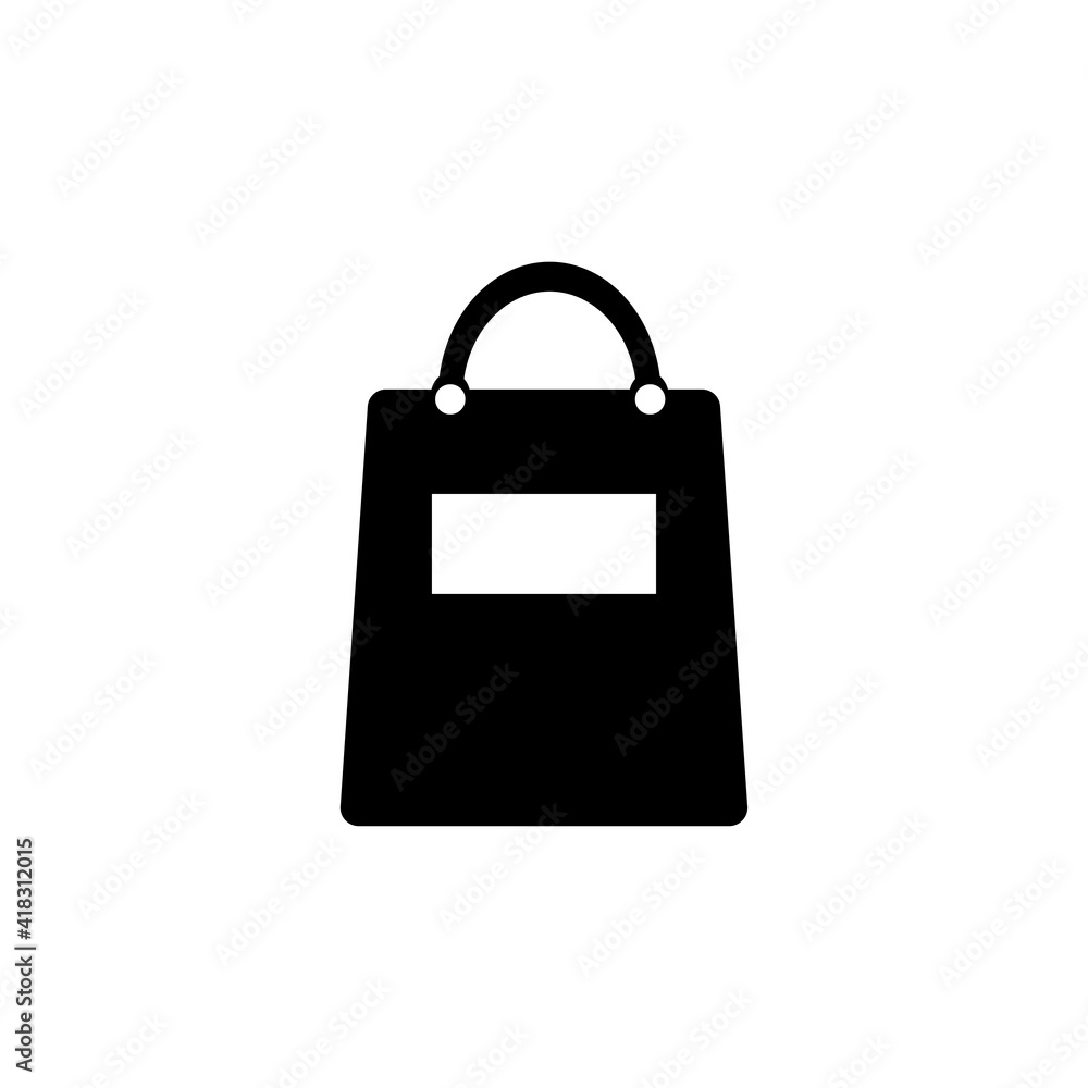 Shopping bag icon vector. Flat design style on white background. Shopping bag icon vector. Flat design style on white background.