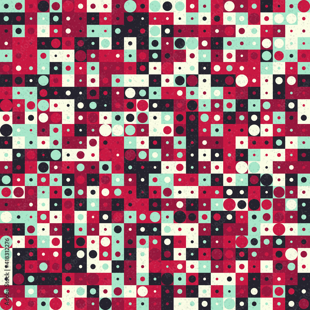 Fototapeta premium Abstract Geometric Pattern generative computational art illustration