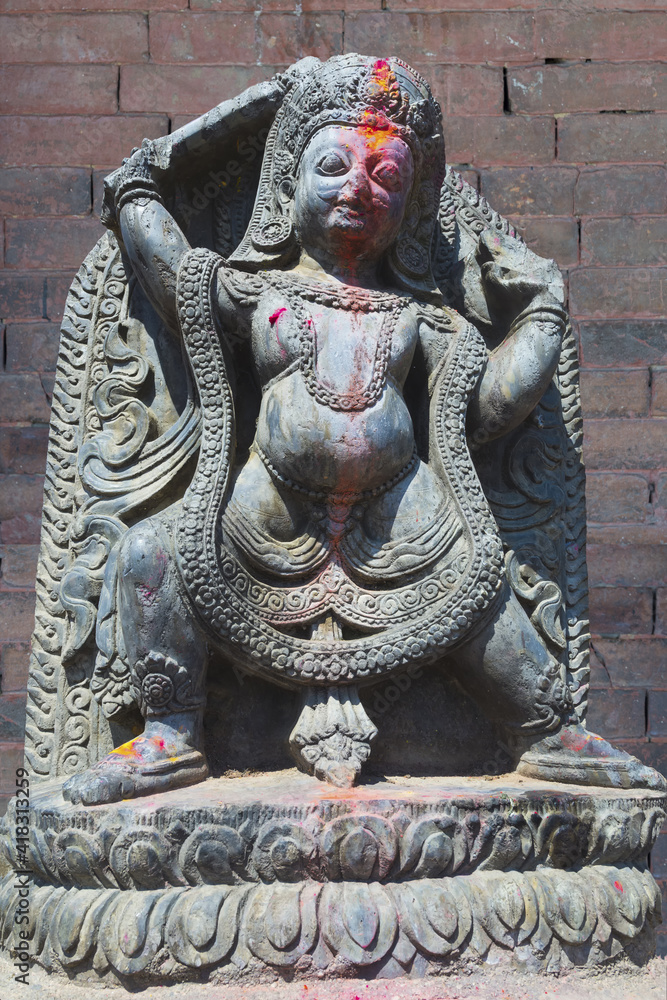 Uma Maheshwar Temple, Temple deity statue, Kirtipur, Nepal