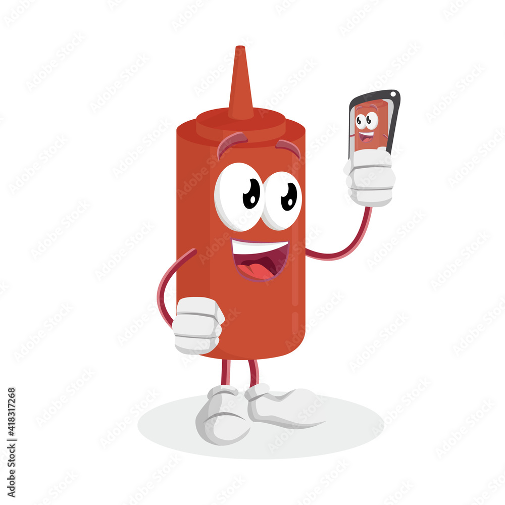 Soft drink Logo mascot with selfie pose Soft drink Logo mascot with selfie pose
