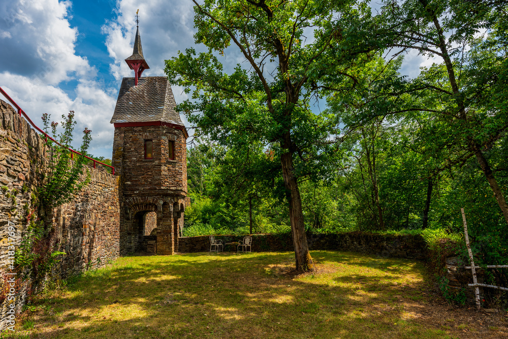 Fototapeta premium Elzbachfall bridge near Roes, Germany.