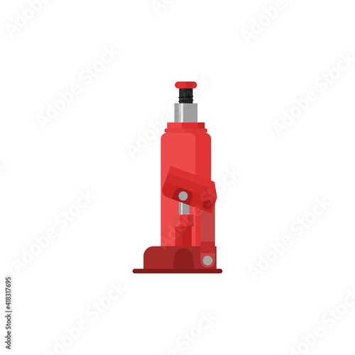 Flat design hydraulic jack vector graphics