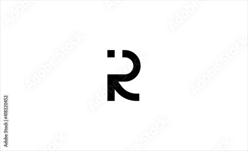Free Download Letter R Monogram Logo Design Minimal Icon With Black Color - GFXLoad