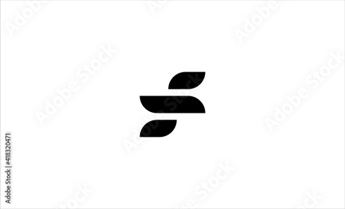 Letter S Monogram Logo Design Minimal Icon With Black Color