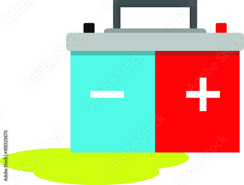 Defective battery. Battery problems. Car battery.