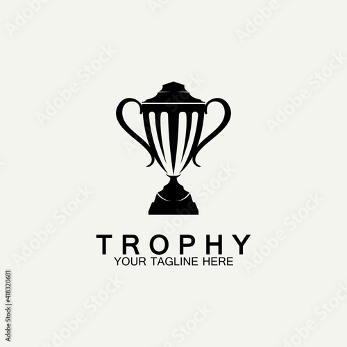 Trophy vector logo icon.champions  trophy logo icon for winner award logo template