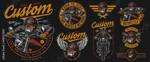 Custom motorcycle vintage prints