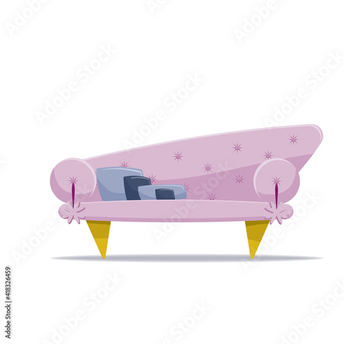 Sofa vector illustration isolated on white background.