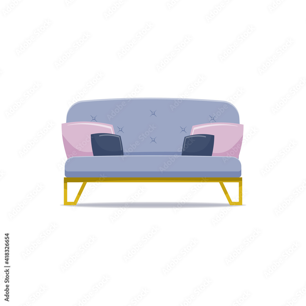 Sofa vector illustration isolated on white background. Sofa vector illustration isolated on white background.
