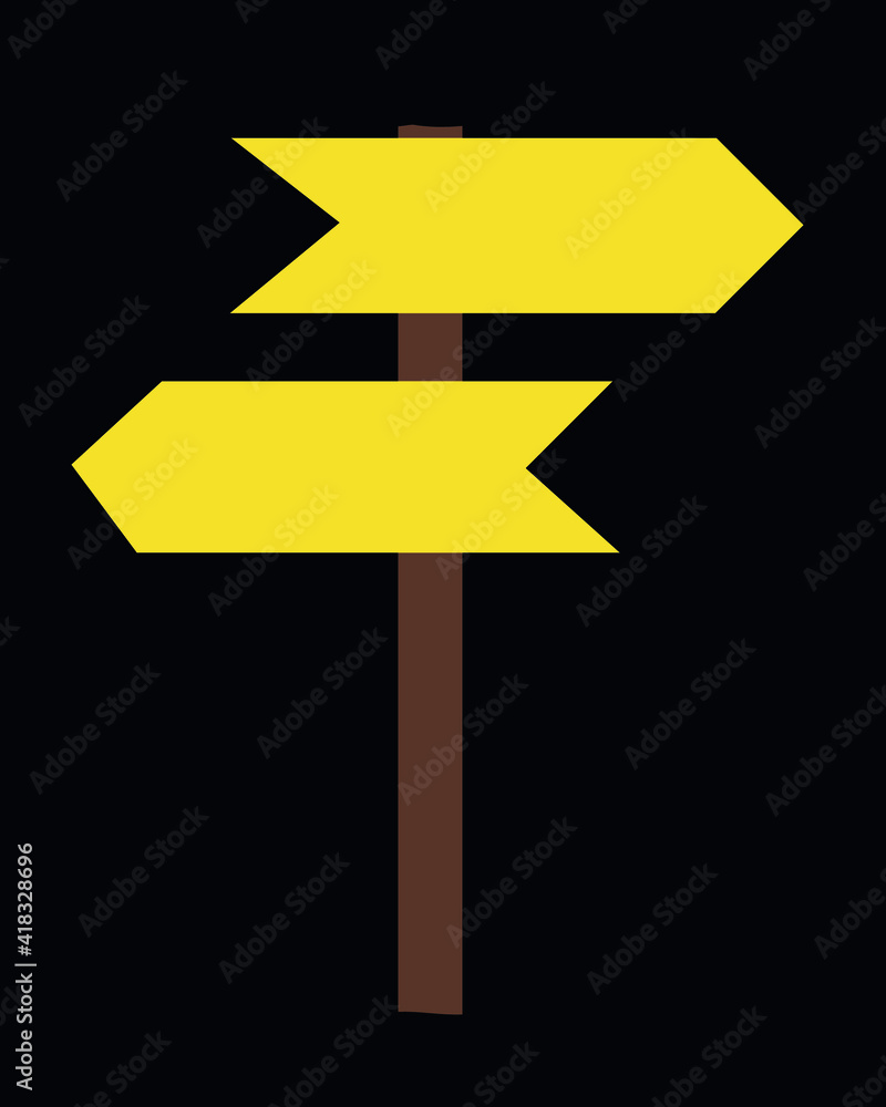 Colored old-fashioned road sign Colored old-fashioned road sign