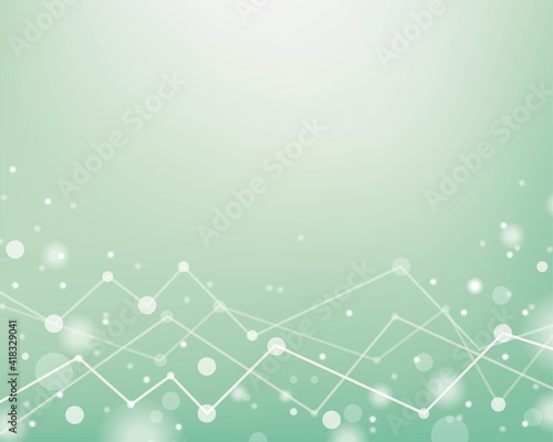 Green pastel light stars and wave background