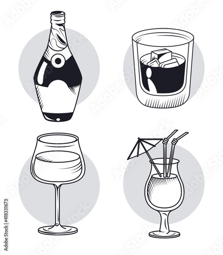 whiskey and drinks