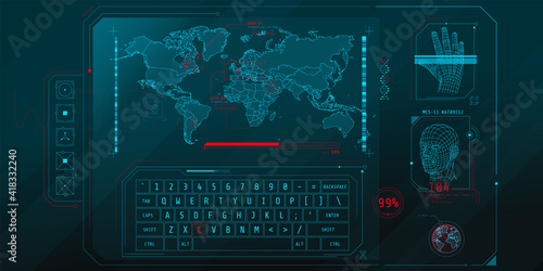 Design of the virtual interface of the access protection program.