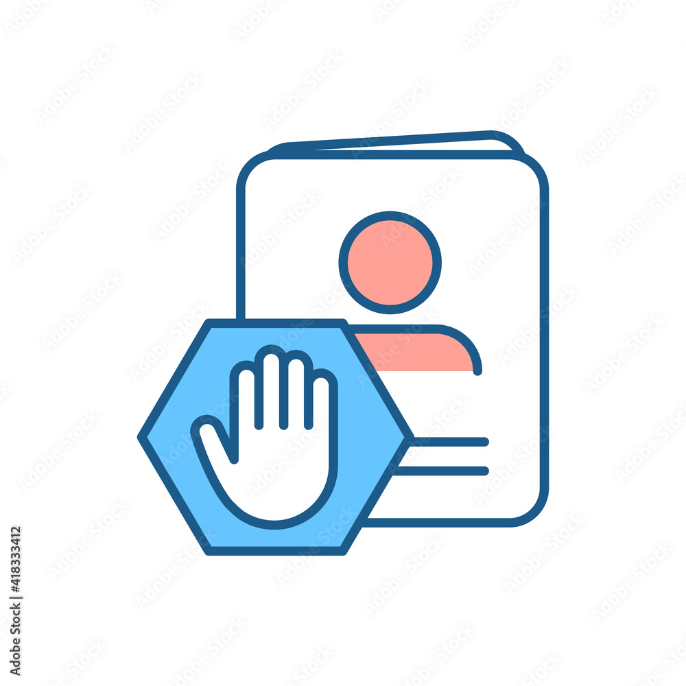Citizenship service RGB color icon. Renewing expiring, expired passports. Lost, stolen official documents replacing. Native, naturalized individual. Passport applications. Isolated vector illustration Citizenship service RGB color icon. Renewing expiring, expired passports. Lost, stolen official documents replacing. Native, naturalized individual. Passport applications. Isolated vector illustration