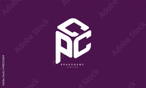 Alphabet letters Initials Monogram logo CPC, CP, PC