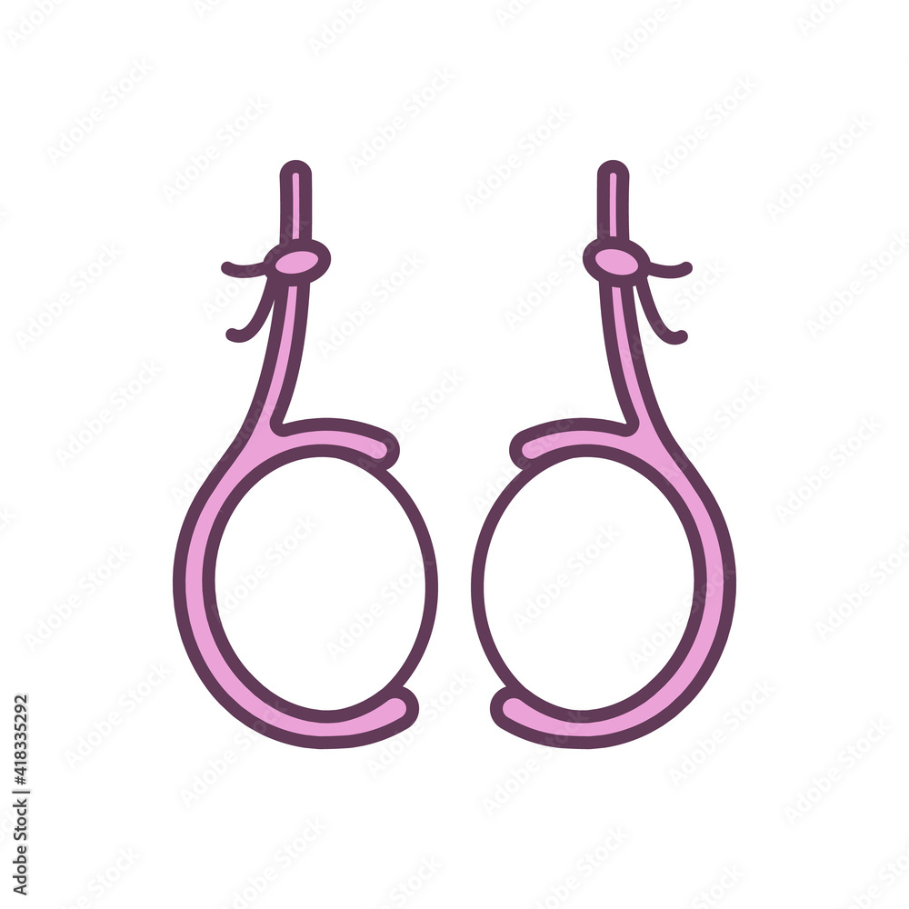 Testicles RGB Color Icon Male Reproductive System Testes Balls