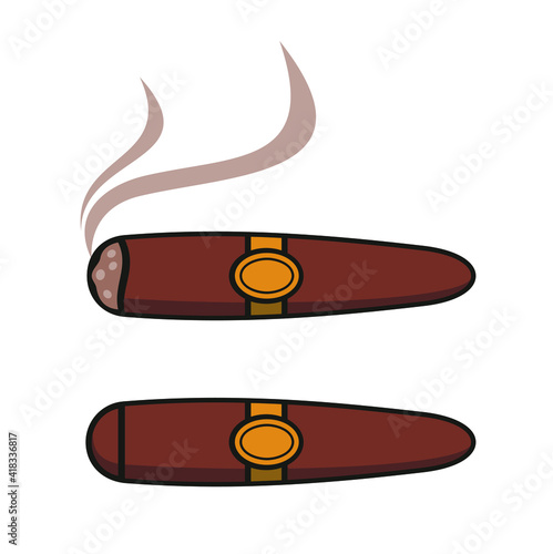 a collections of cigar illustration, vector art.
