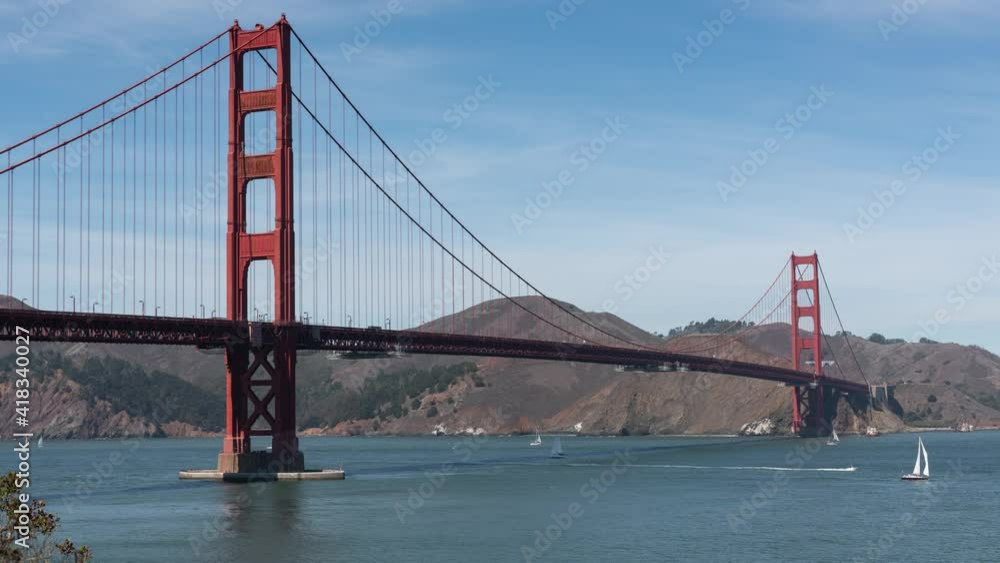 San Francisco Golden Gate Bridge Sailing Yacht from Battery East California USA San Francisco Golden Gate Bridge Sailing Yacht from Battery East California USA
