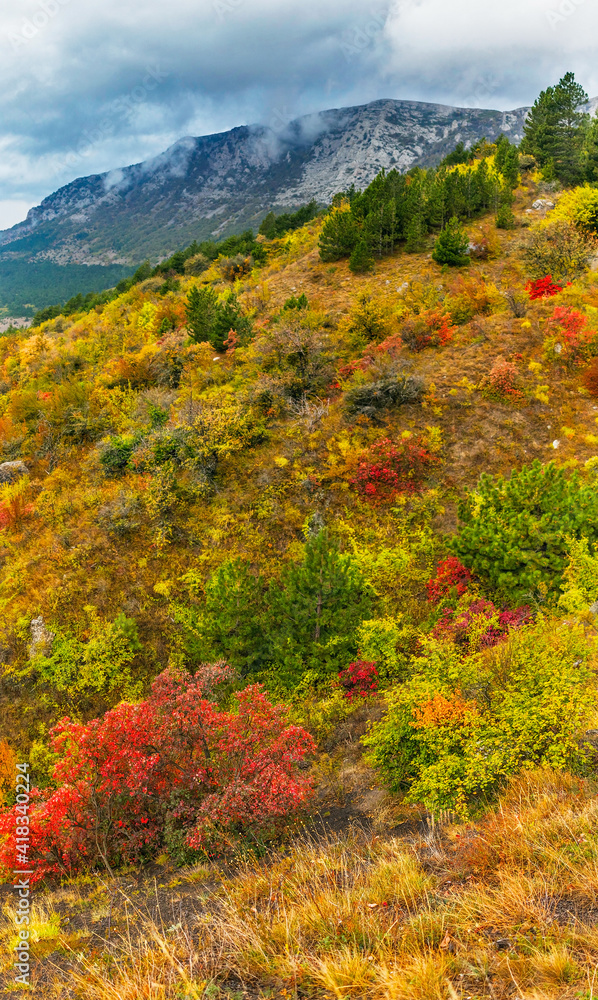 mountains and forests of crimea on an autumn day mountains and forests of crimea on an autumn day