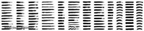Big collection of grunge black paint, ink brush strokes. Brushes, lines, brush, strokes, grunge, dirty, backdrop. Grunge backgrounds set - stock vector.