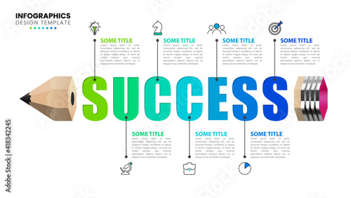 Infographic design template. Business concept with 7 steps