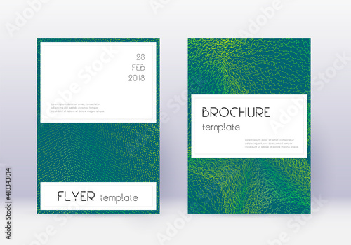 Stylish cover design template set. Green abstract