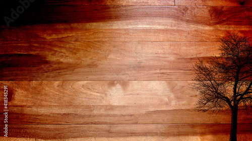 beautiful colored wood-background. with tree in foreground,colored