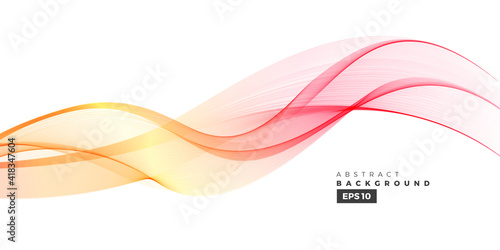 Colorful gradient abstract line wave background for multipurpose usage like brochure, cover, flyer. 
Abstract wave graphic element
