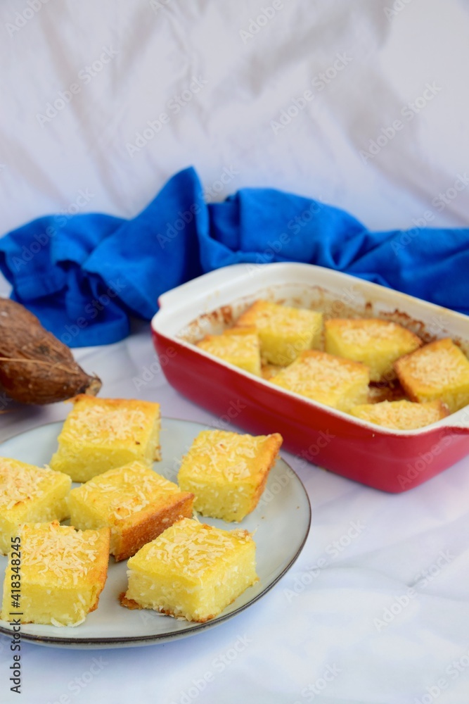 Gluten free sweet cassava coconut cake