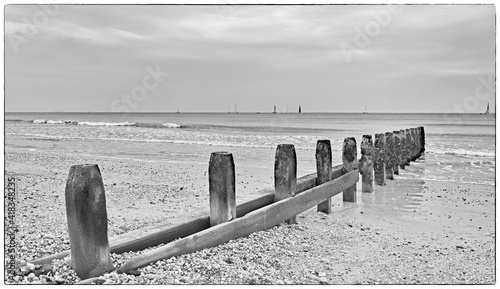 Fine Art Image-Across the groynes photo