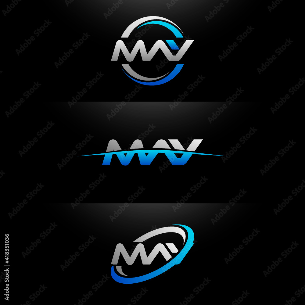 Obraz premium MAY Letter Initial Logo Design Template Vector Illustration