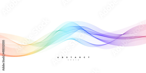 Modern colorful gradient abstract line wave background for multipurpose usage like brochure, cover, flyer. 
Abstract wave graphic element