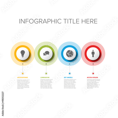 Multipurpose Infographic template with four elements 4 from 6