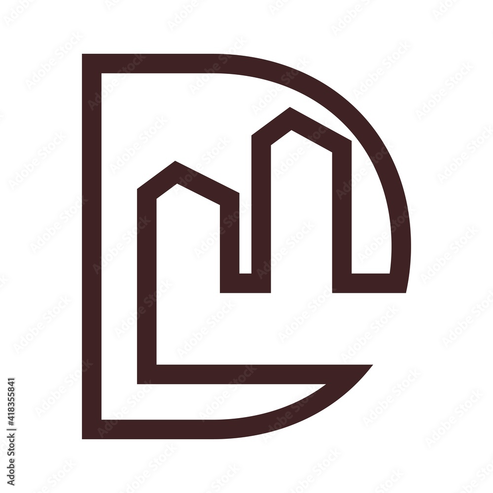 Fototapeta premium d f logo for construction