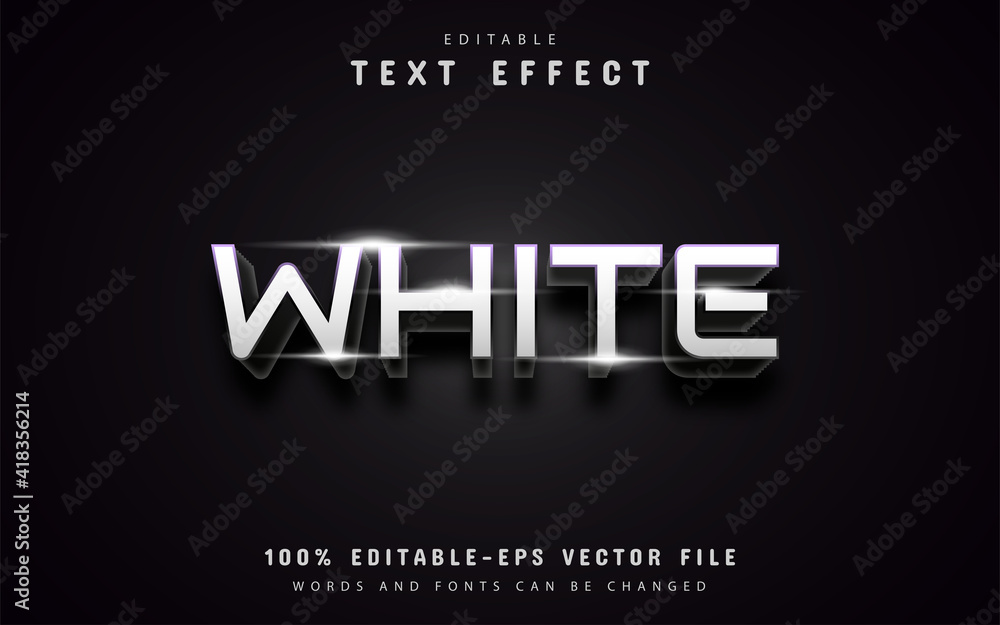 White text effect