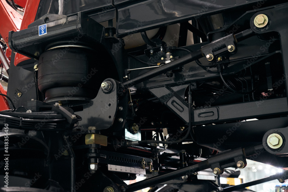 Air suspension of a modern tractor. Air suspension of a modern tractor.