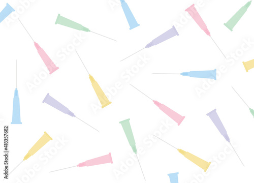 colorful syringe needles backgrund- vector illustration
