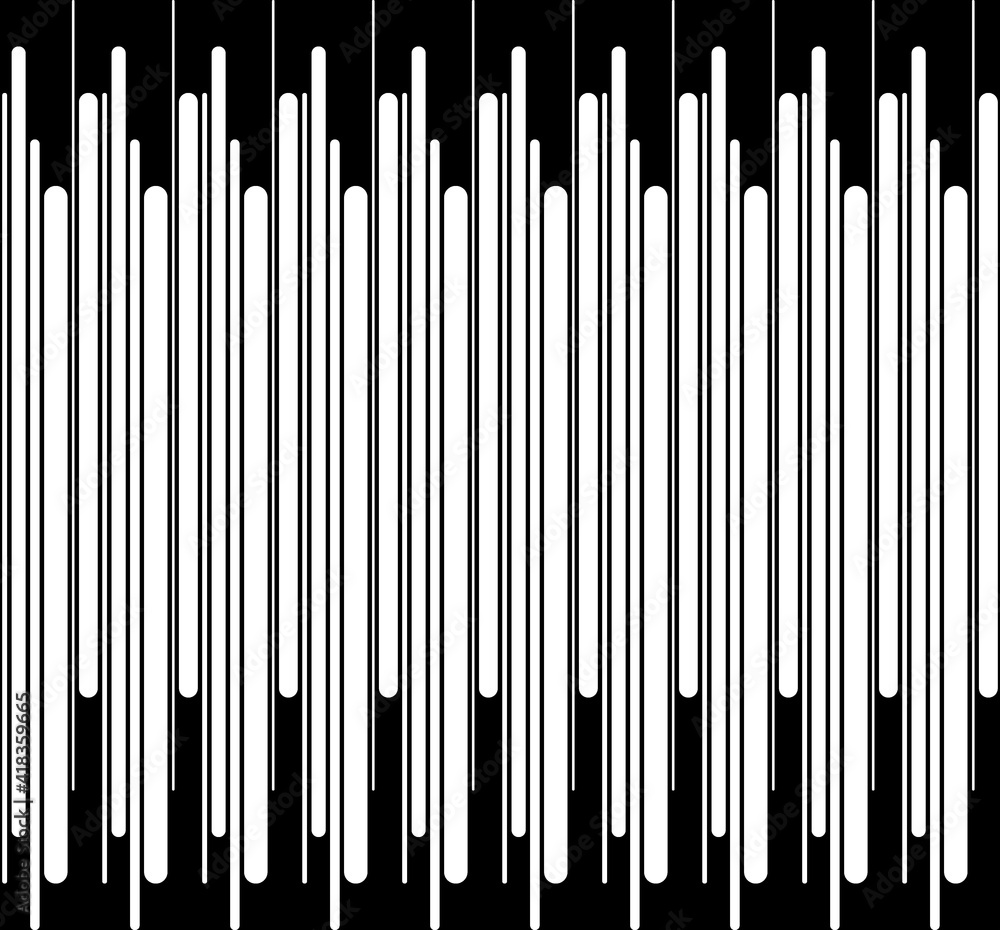 Regular round stripe of abstract pattern. Design lines white on black background. Design print for illustration, texture, textile, wallpaper, background. Regular round stripe of abstract pattern. Design lines white on black background. Design print for illustration, texture, textile, wallpaper, background.